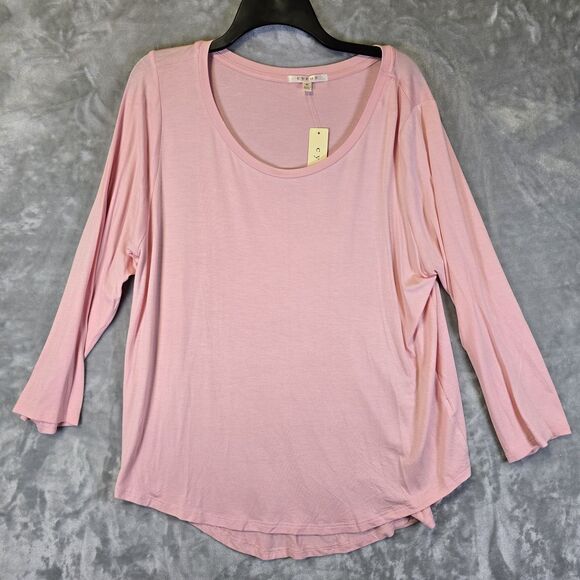 Cyrus Tops - NWT Cyrus T Shirt Long Sleeve Womens XL Light Pink Blush Lightweight Thin